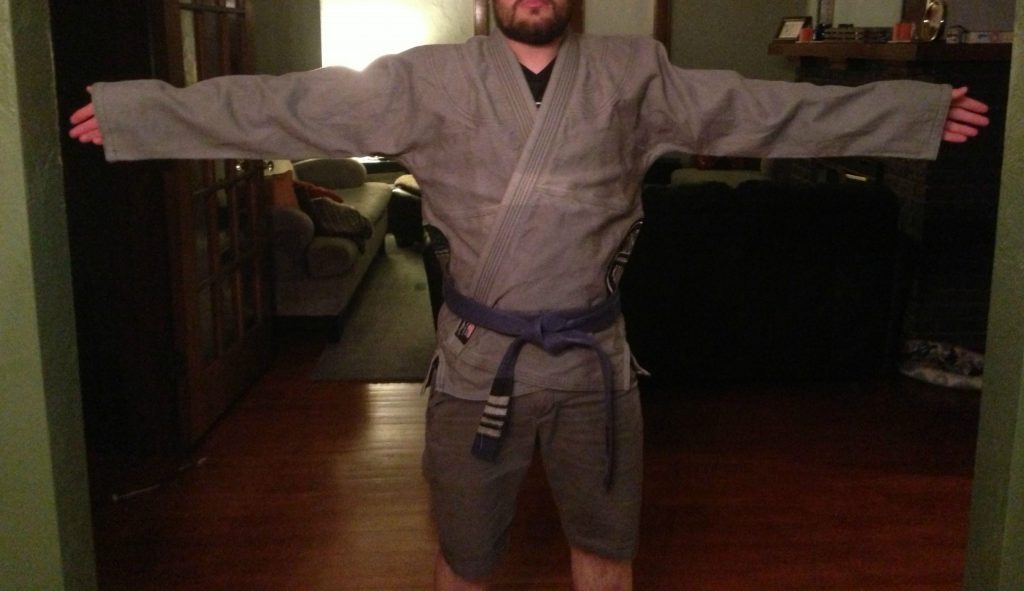 Someone in a BJJ gi that's too big